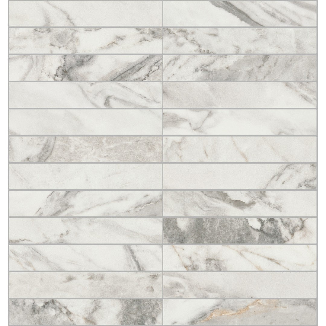 Daltile Divinium 10" x 12" Matte Ceramic 1x6" Straight Joint Microban Mosaic