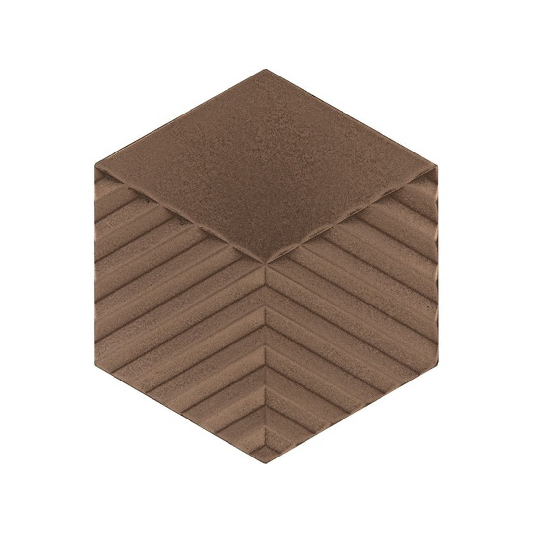 Daltile Electric 5" x 6" Satin Stone & Metal Hexagon Tread Wall Tile