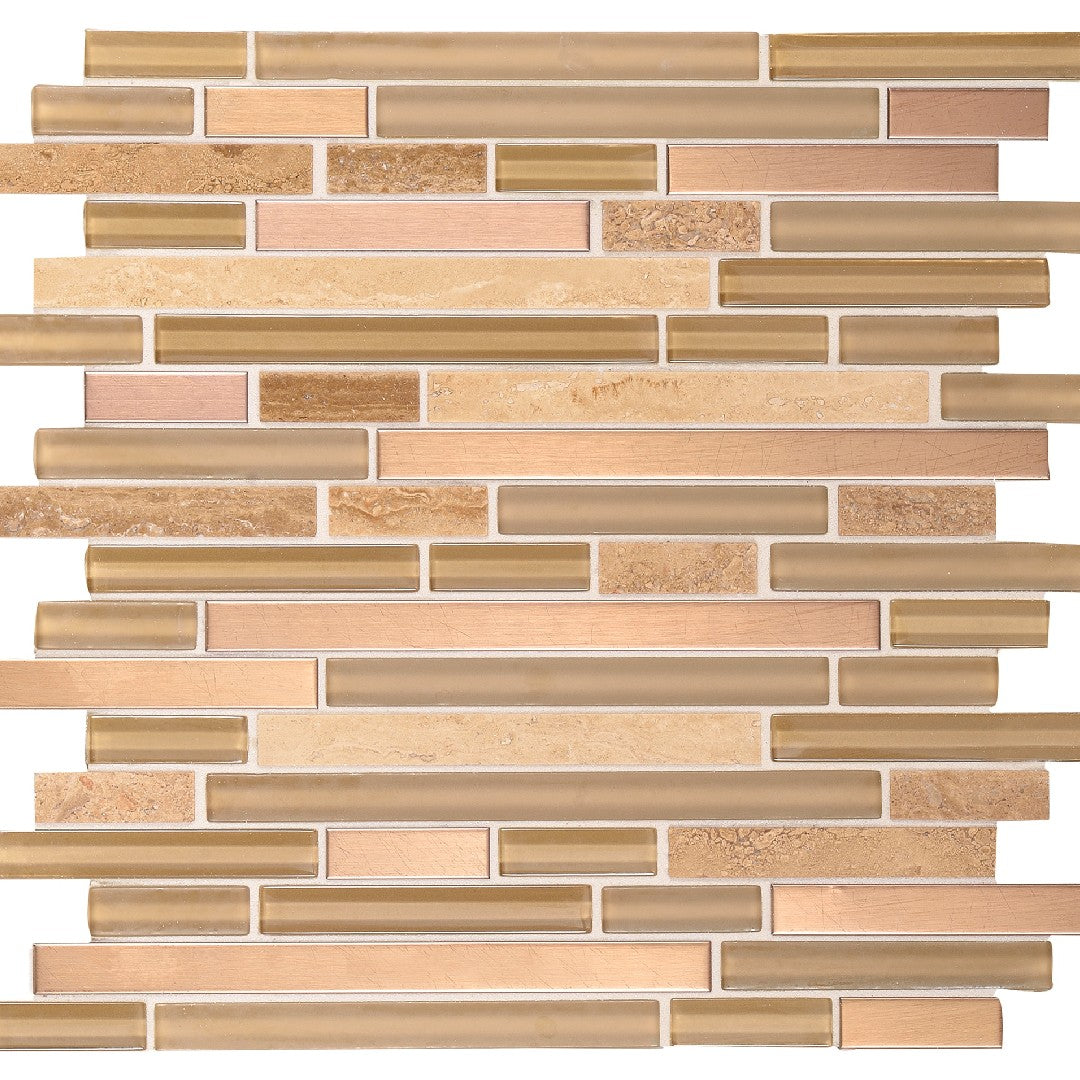 Daltile Endeavors 12" x 12" Mixed Natural Stone 5/8" Random Mosaic