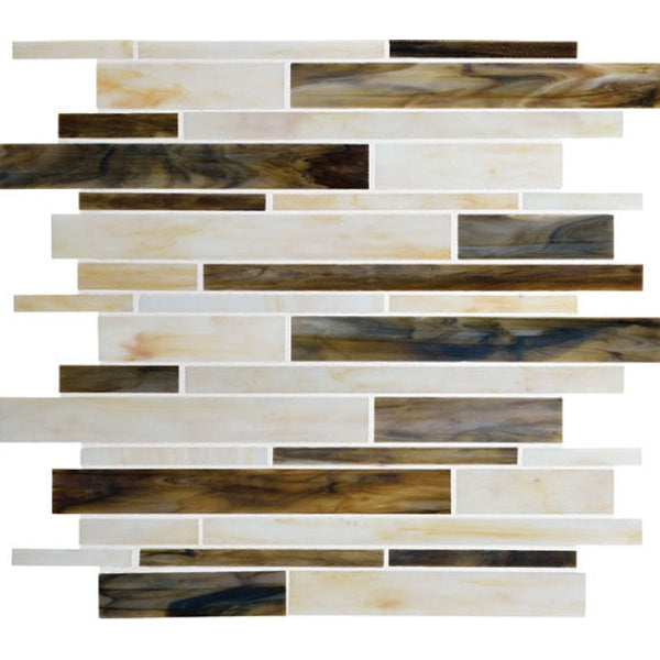 Daltile Serenade 12" x 12" Glossy Glass Random Mosaic