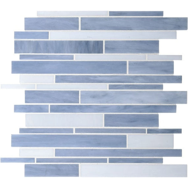 Daltile Serenade 12" x 12" Glossy Glass Random Mosaic