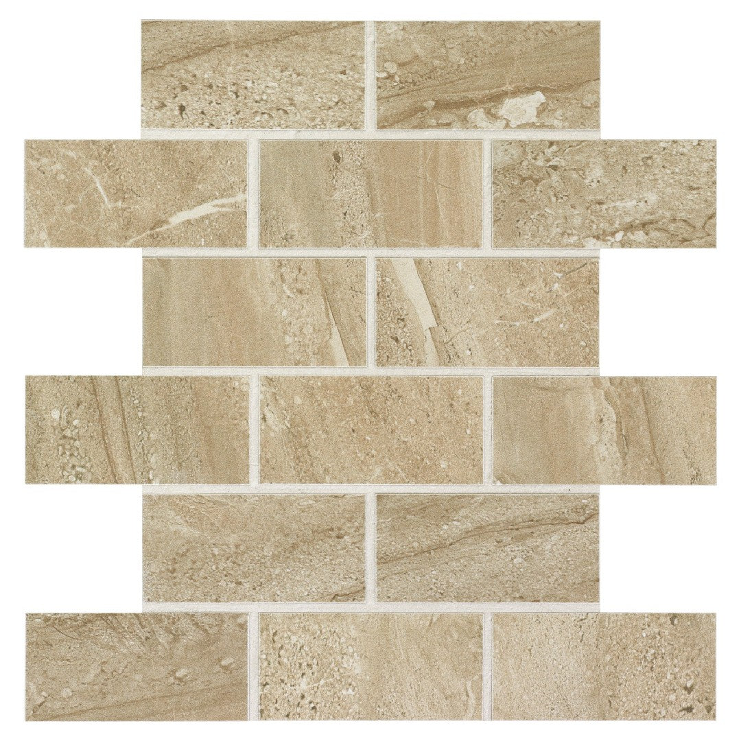 Daltile Florentine 12" x 12" Matte Porcelain 2x4" Brick Joint Mosaic