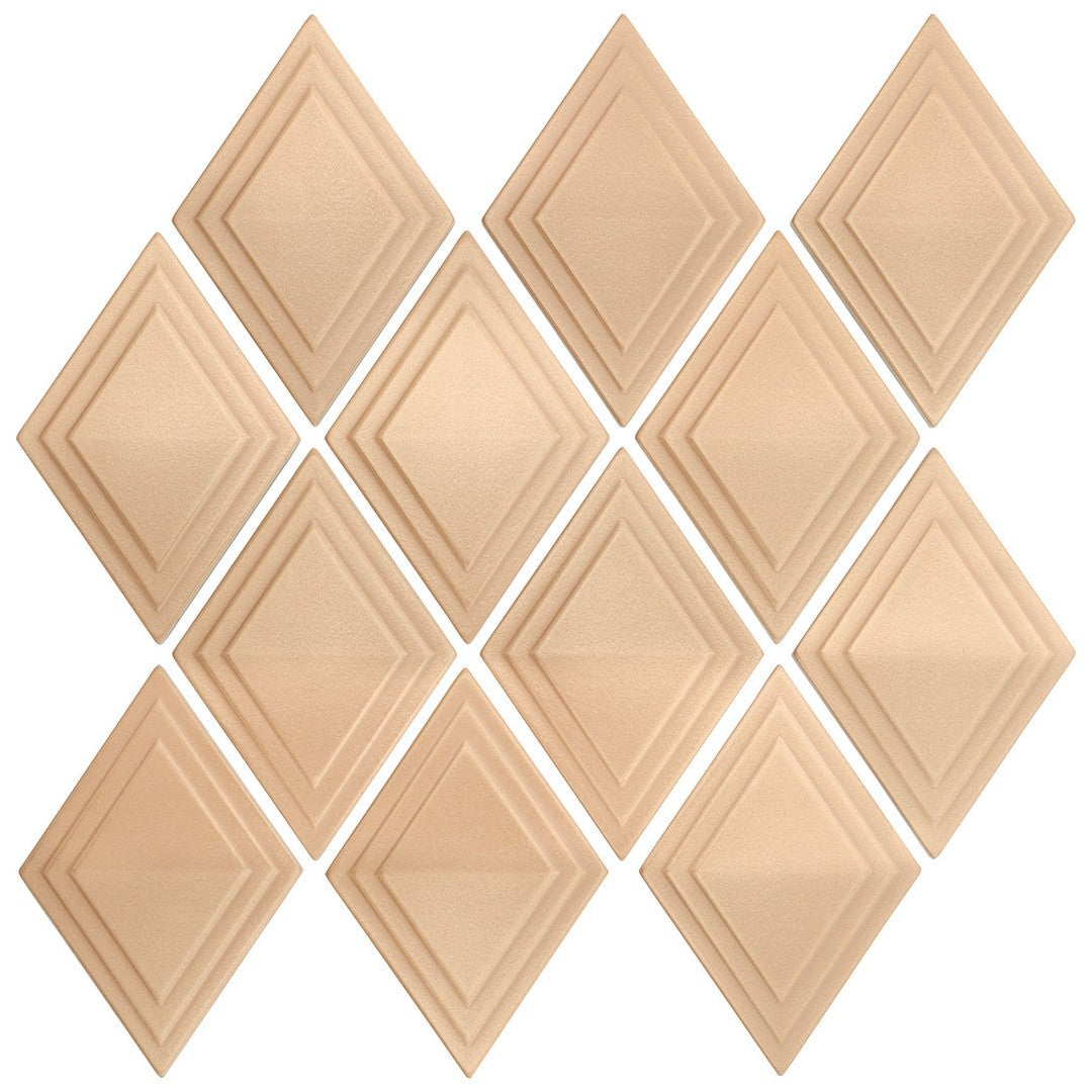 Marazzi GeoMetal 14" x 12" Satin Metal Harlequin Mosaic