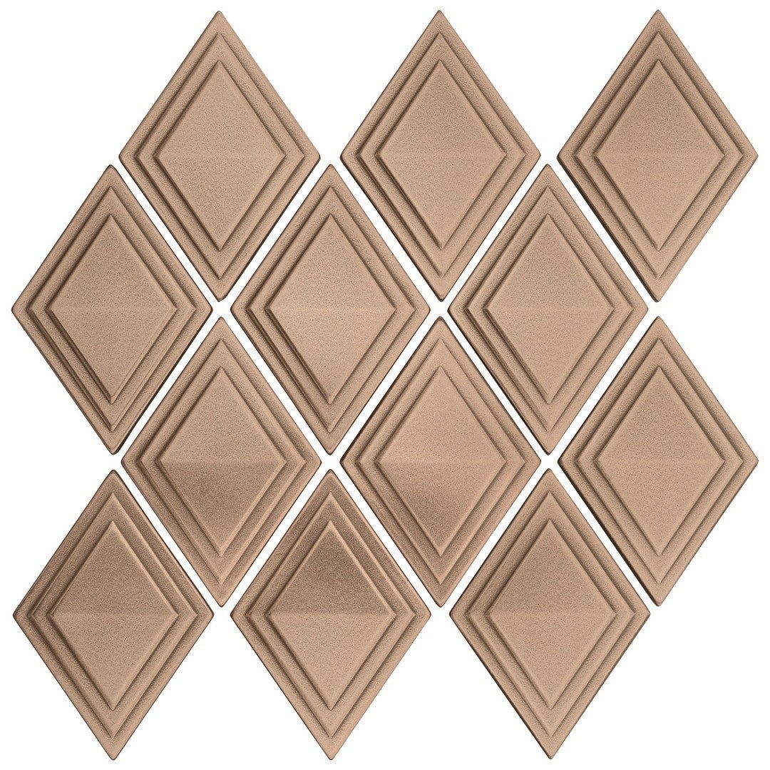 Marazzi GeoMetal 14" x 12" Satin Metal Harlequin Mosaic