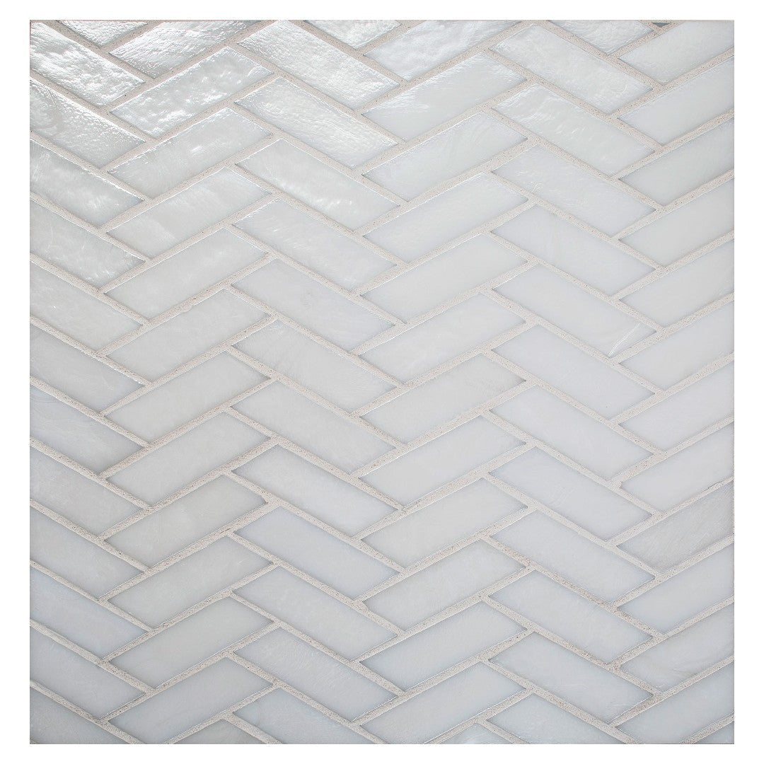 Daltile Illuminary 11" x 12" Matte Glass 1x3" Herringbone Mosaic