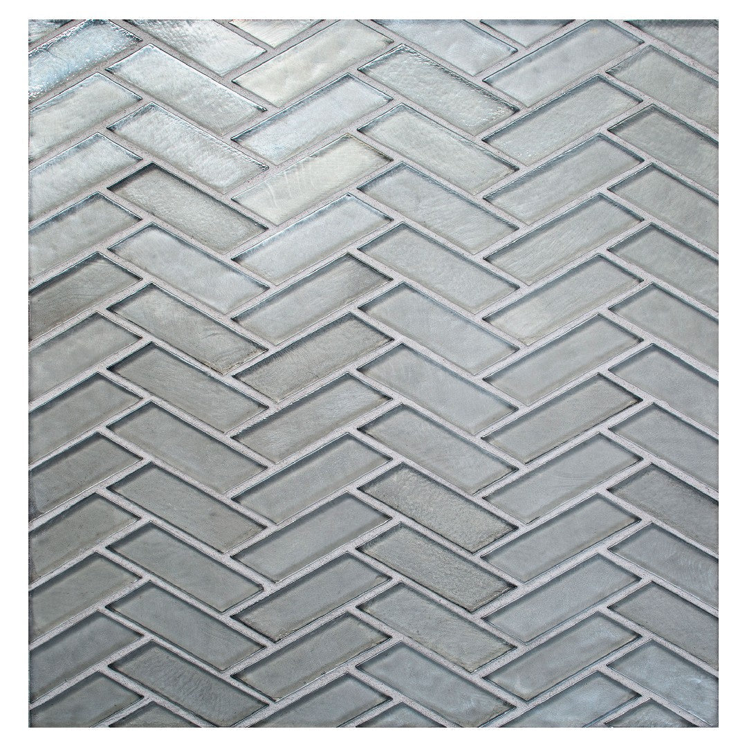 Daltile Illuminary 11" x 12" Matte Glass 1x3" Herringbone Mosaic