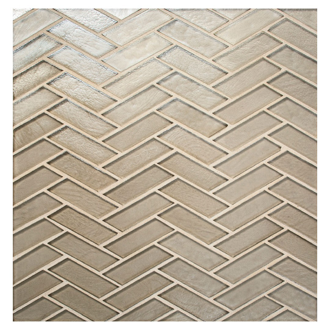 Daltile Illuminary 11" x 12" Matte Glass 1x3" Herringbone Mosaic