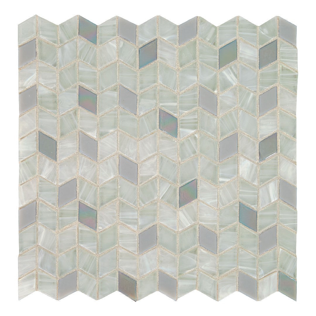 Daltile Interstellar 12" x 13" Matte Glass 1" Deco Diamond Mosaic