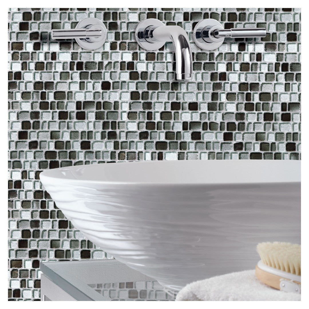 Daltile Jewel Tide 12" x 12" Tumbled Glass 1" Random Mosaic