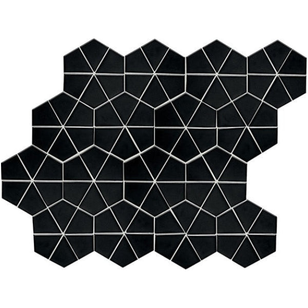 Daltile Stagecraft 12" x 15" Matte Ceramic 6" Kaleidoscope Mosaic