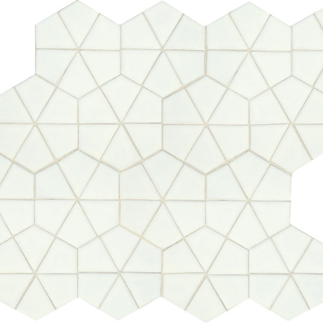 Daltile Revalia Remix 12" x 15" Glossy Ceramic 6" Kaleidoscope Mosaic