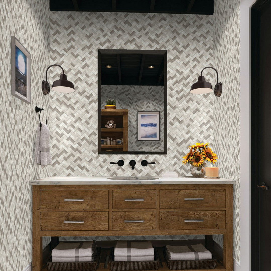 Daltile Minute Mosaix 10" x 11" Natural Stone 1x2" Herringbone Mosaic