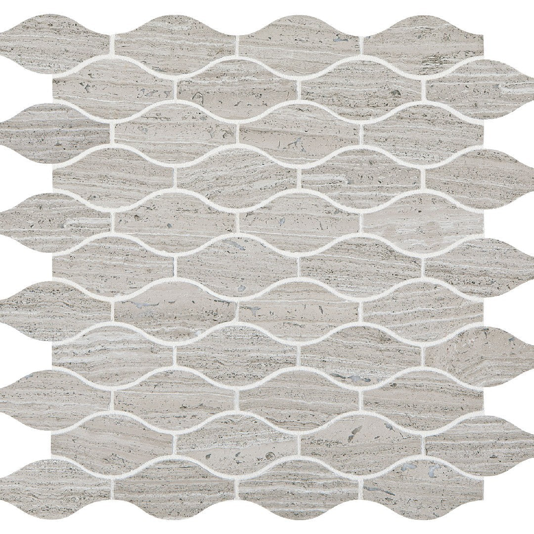 Daltile Natural Stone Limestone 13" x 14" Polished 3x1.5" Marquise Mosaic