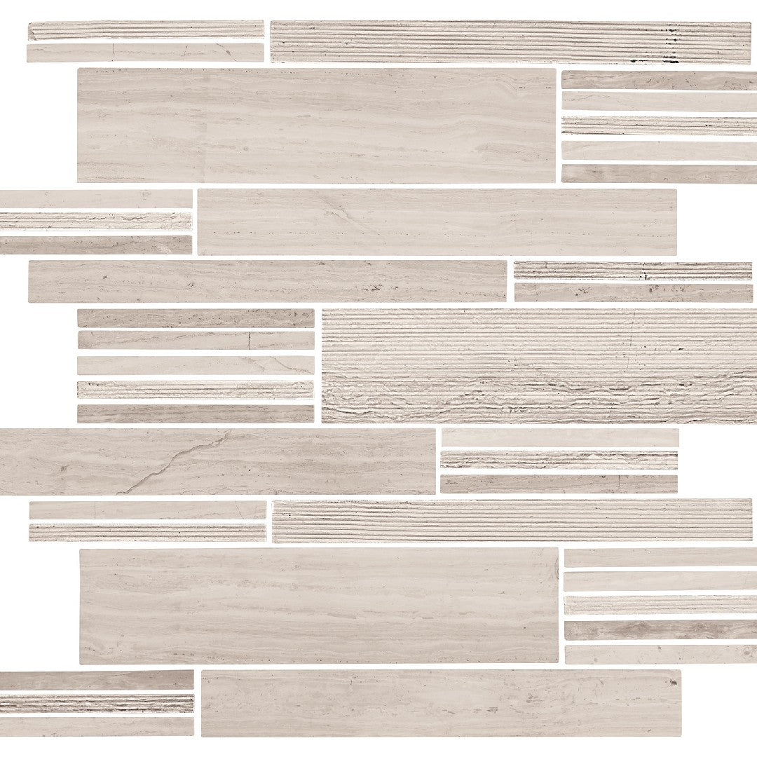 Daltile Natural Stone Limestone 11" x 12" Honed Modern Linear Mosaic