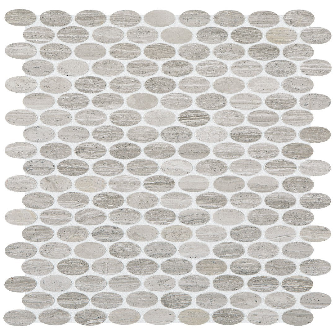 Daltile Natural Stone Limestone 12" x 13" Polished 1.5x0.75" Oval Mosaic