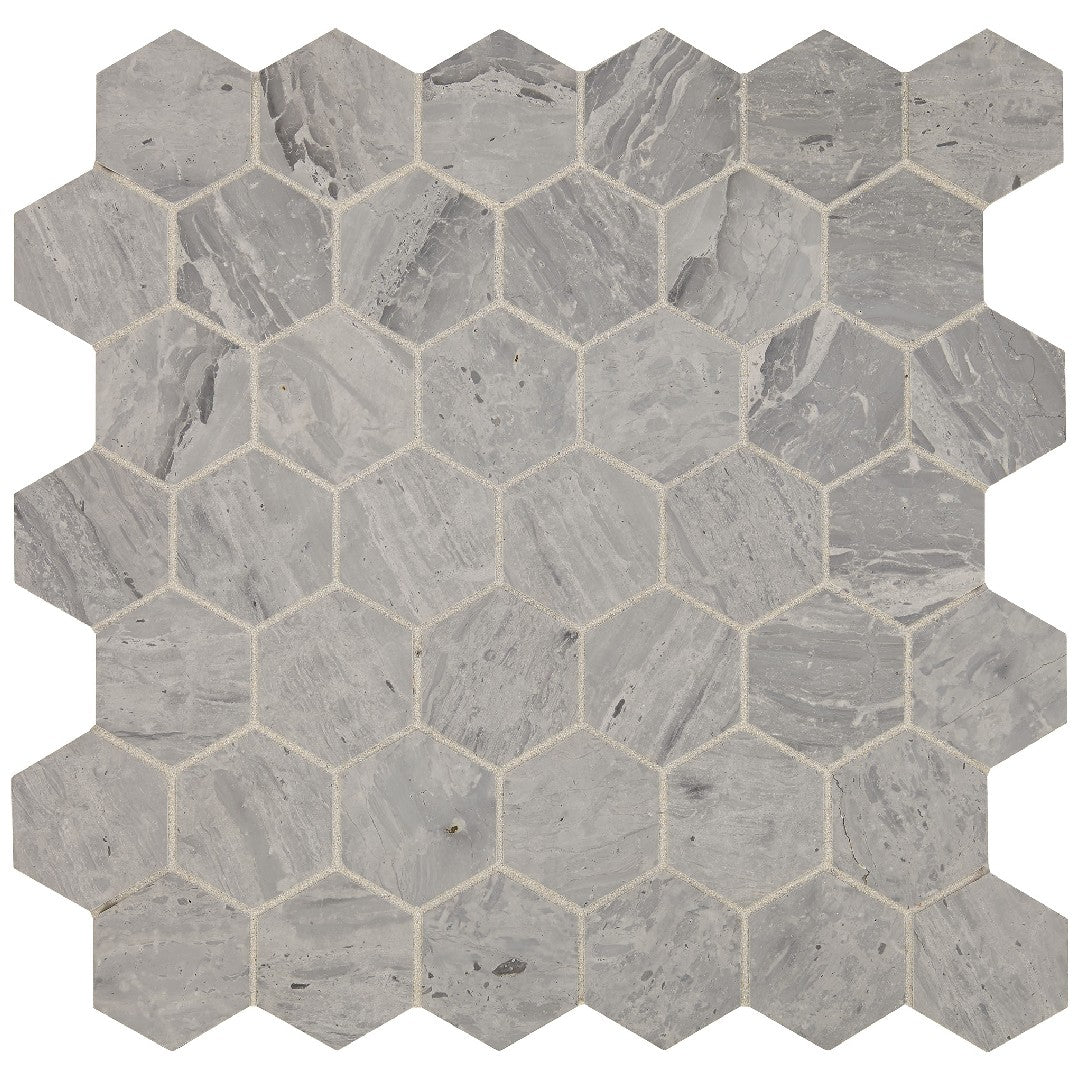 Daltile Fonte 13" x 13" Honed Natural Stone 2" Hexagon Mosaic