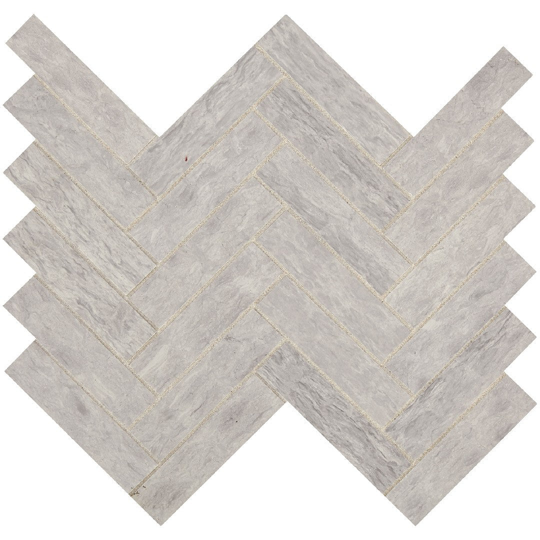 Daltile Fonte 7" x 11" Honed Natural Stone 1x4" Herringbone Mosaic