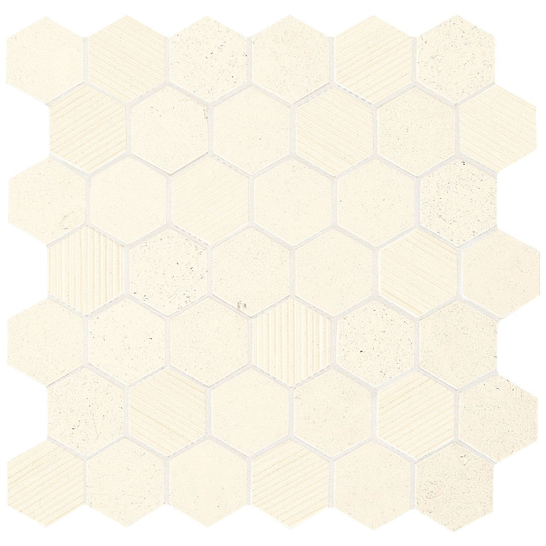 Daltile Natural Stone Limestone 12" x 13" Mix 2" Hexagon Mosaic