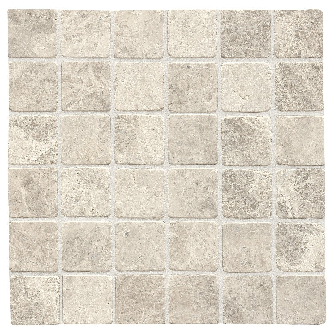 Daltile Natural Stone Limestone 12" x 12" Tumbled 2" Straight Joint Mosaic