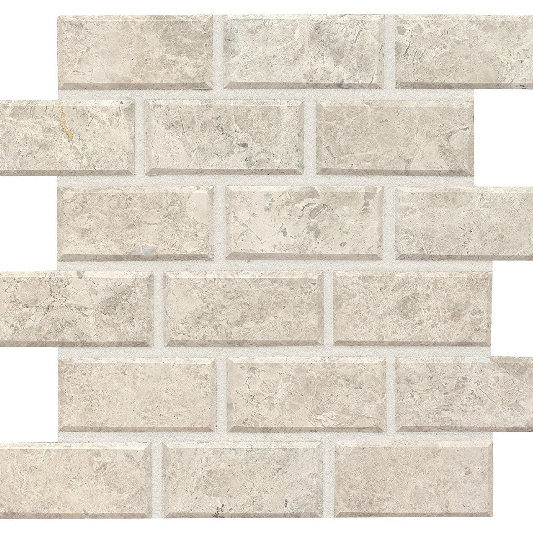 Daltile Natural Stone Limestone 12" x 14" Honed 2x4" Brick Joint Mosaic