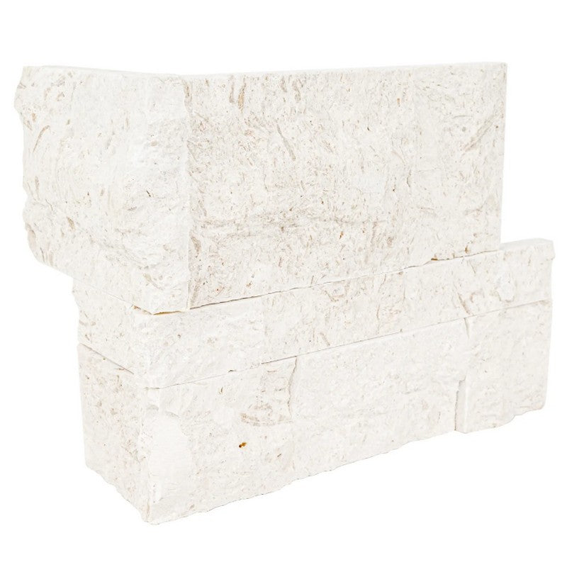 MS International Mayra 9" x 18" Limestone Ledger Wall Corner