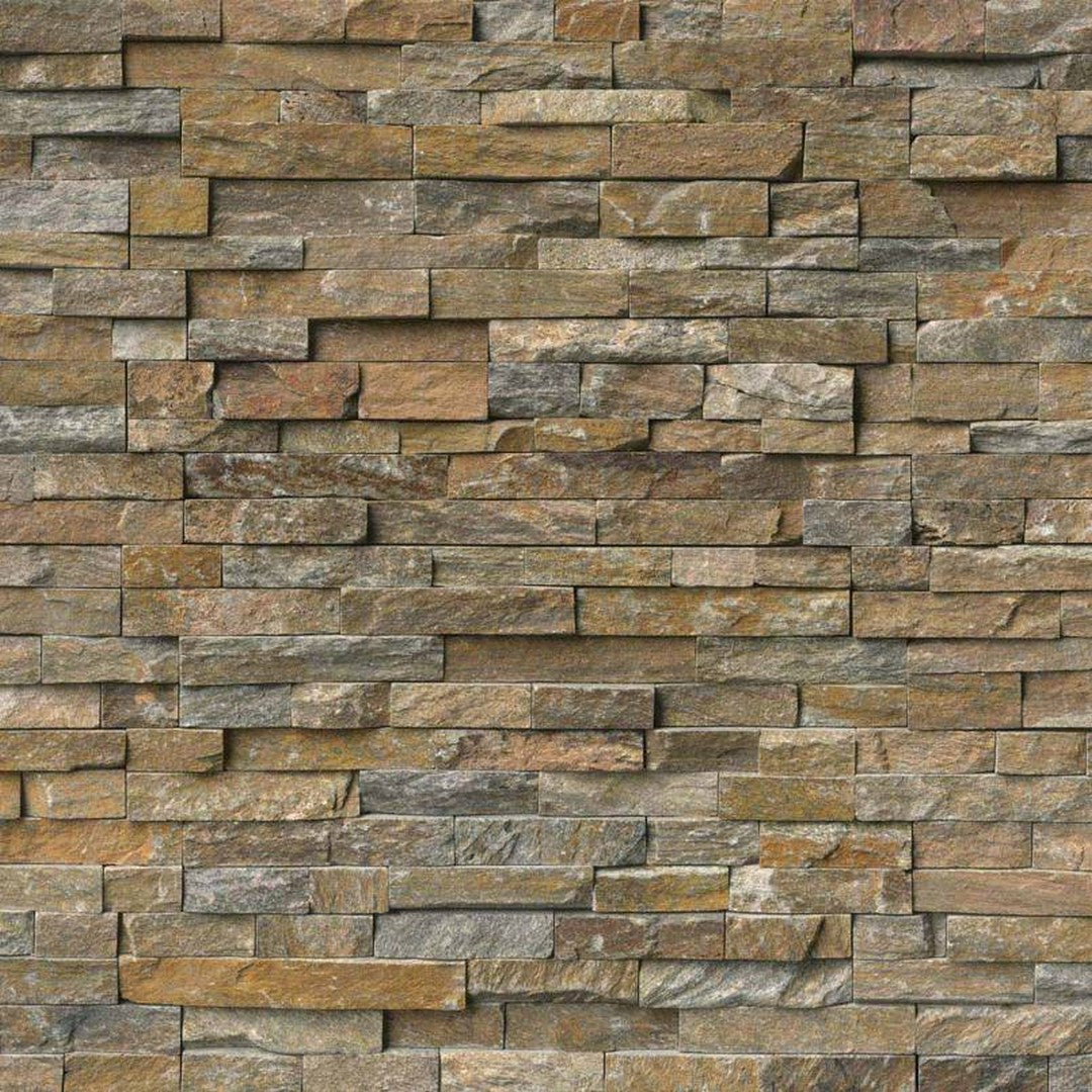 MS International RockMount Canyon Creek 6" x 24" Split Face Stacked Stone Panel Quartzite Ledgestone