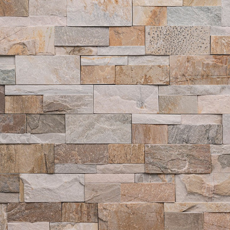 MS International Rockmount 9" x 24" Quartzite Stacked Stone Panel