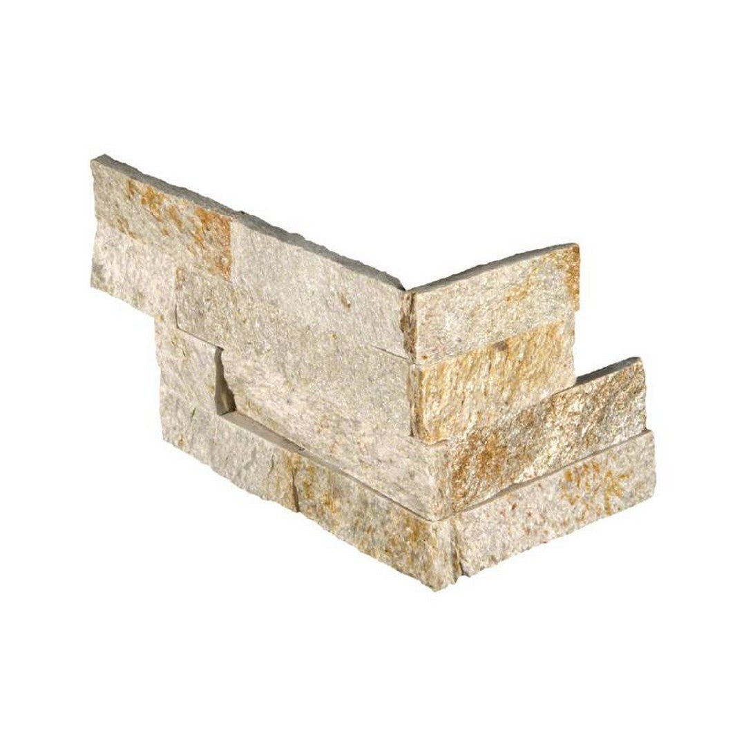 MS International RockMount Sparkling Autumn 6" x 18" Split Face Stacked Stone Panel Quartzite Ledgestone Corner