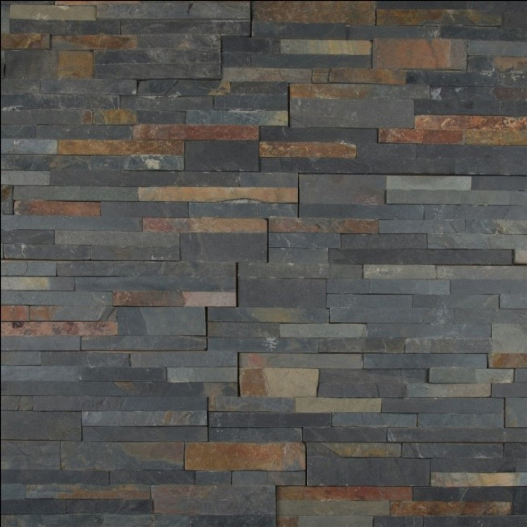 MS International RockMount Sedona Multi 6" x 24" Split Face Stacked Stone Panel Slate Ledgestone