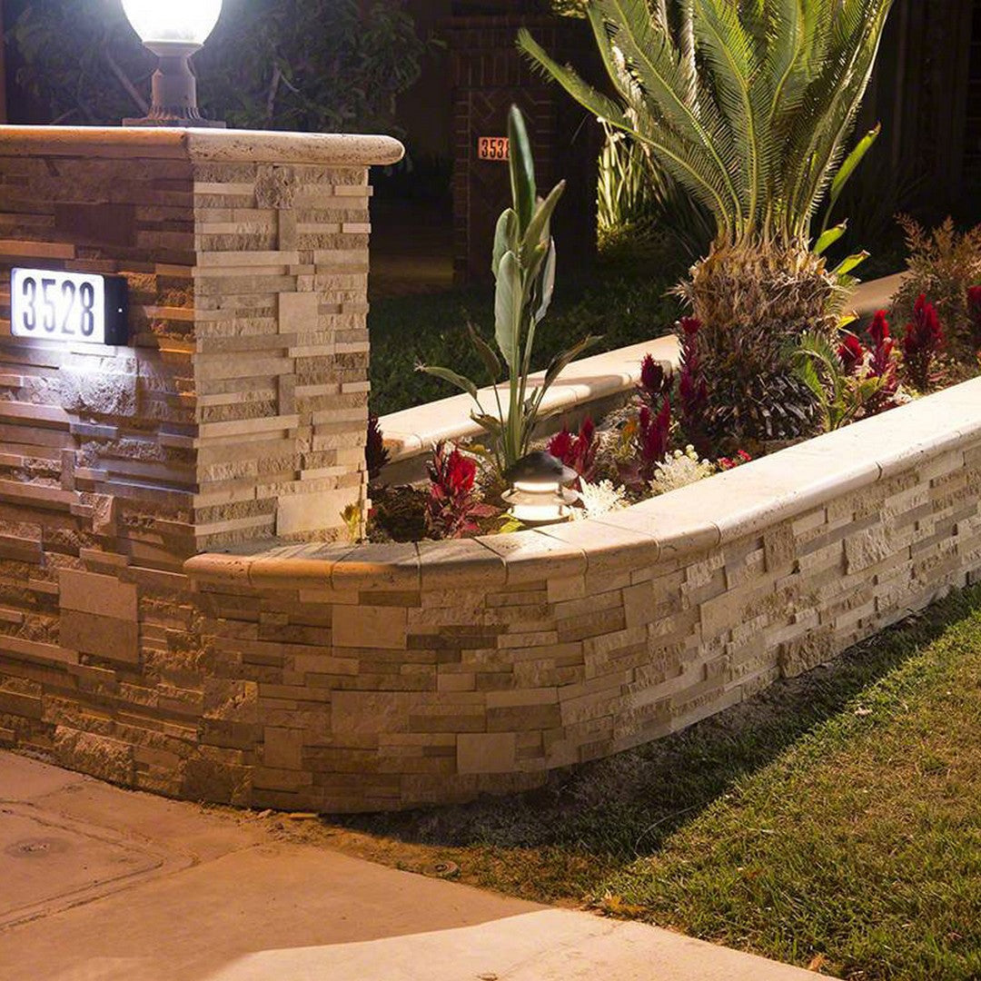 MS International RockMount Casa Blend 6" x 18" Honed Stacked Stone Panel 3D Travertine Ledgestone Corner