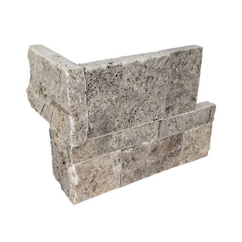 MS International Rockmount 9" x 18" Travertine Ledger Corner