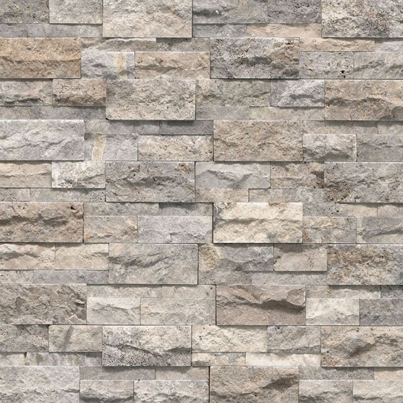 MS International Rockmount 9" x 24" Travertine Stacked Stone Panel