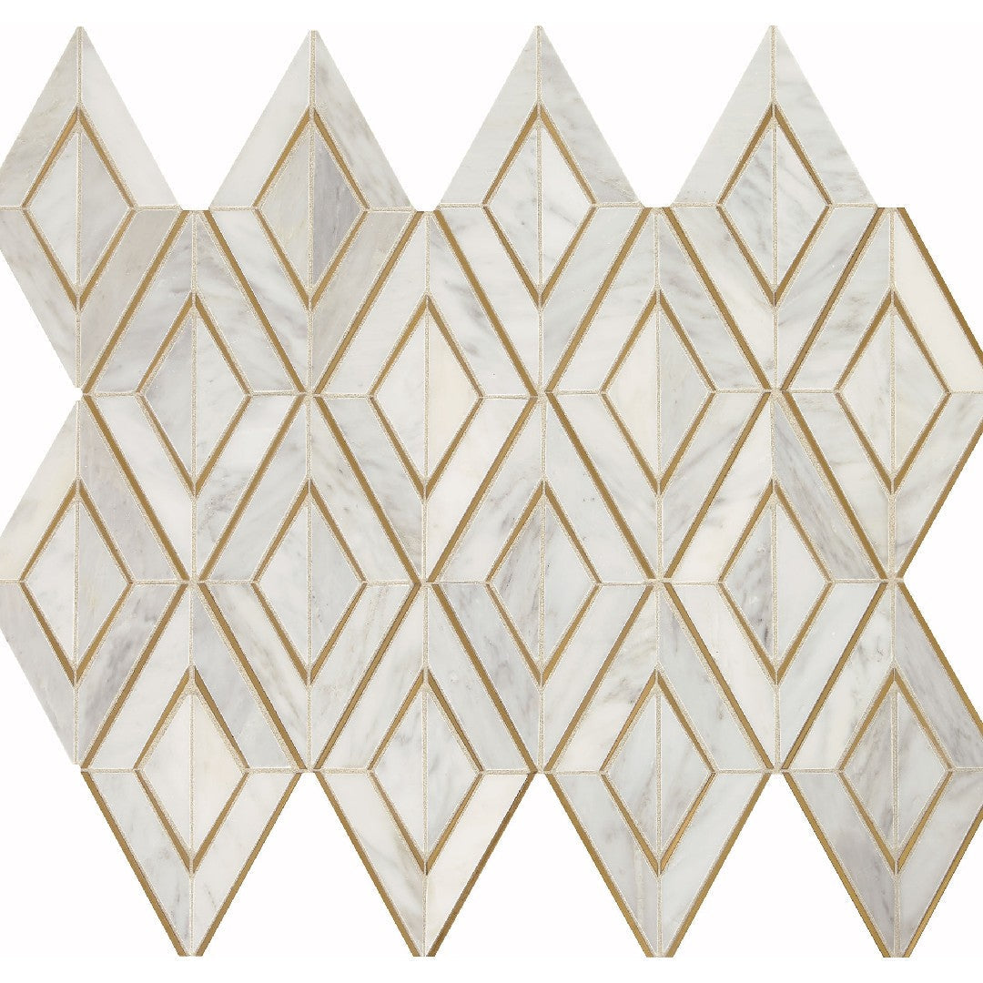 Daltile Lavaliere 10" x 12" Polished Natural Stone Diamond Wall Mosaic