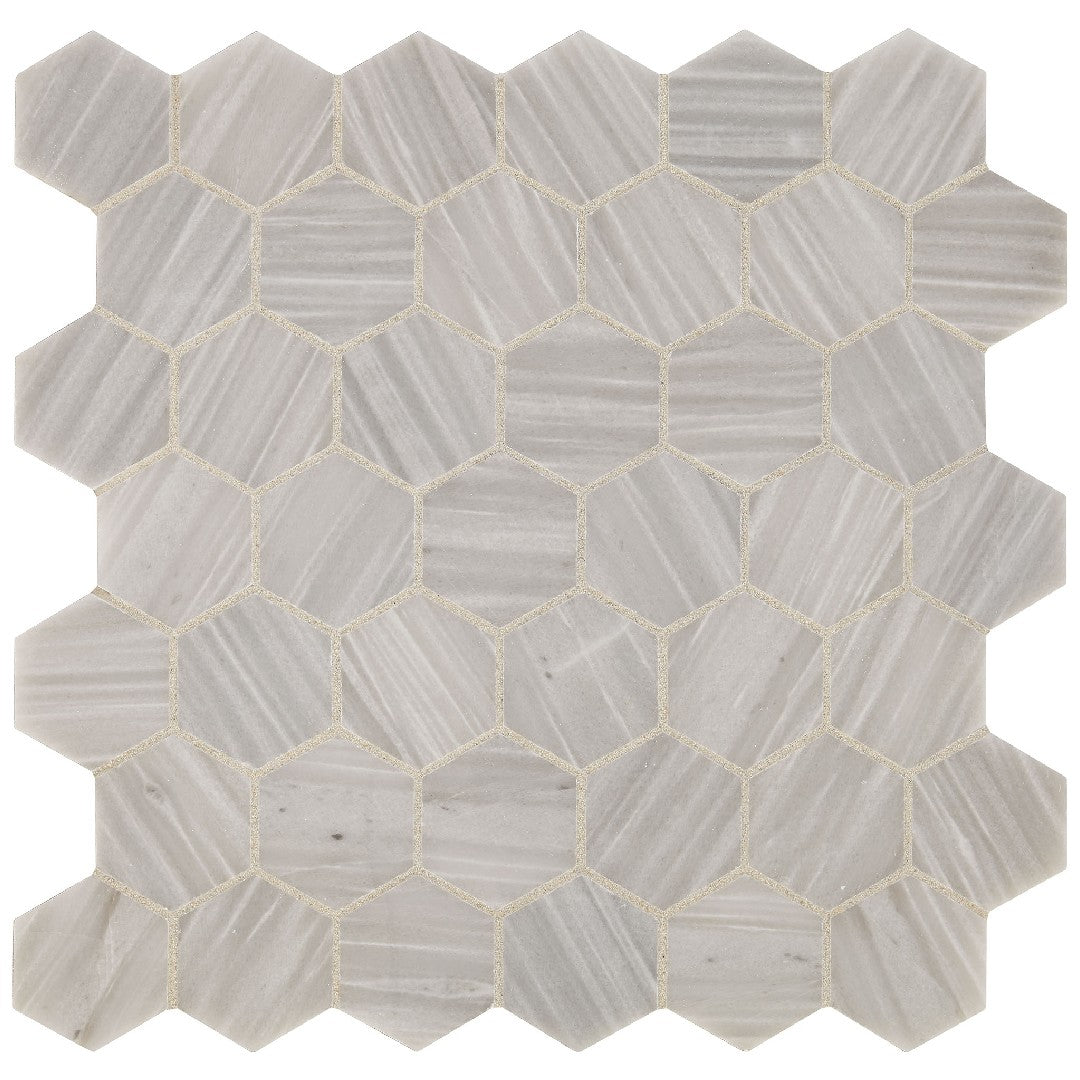 Daltile Fonte 13" x 13" Honed Natural Stone 2" Hexagon Mosaic