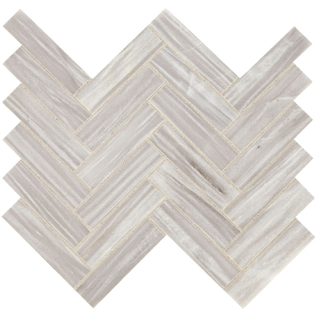 Daltile Fonte 7" x 11" Honed Natural Stone 1x4" Herringbone Mosaic