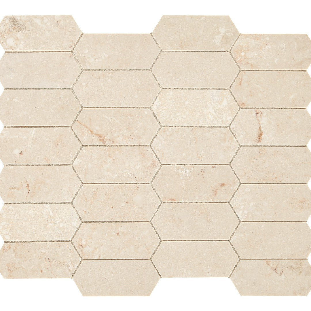 Daltile Natural Stone Marble 12" x 14" Elongated Hex Mosaic