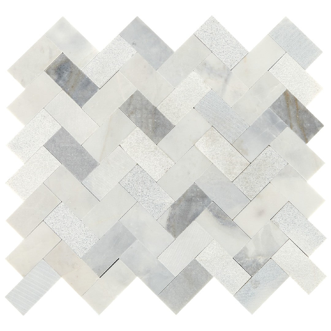 Daltile Minute Mosaix 11" x 12" Natural Stone 1x2" Herringbone Mosaic