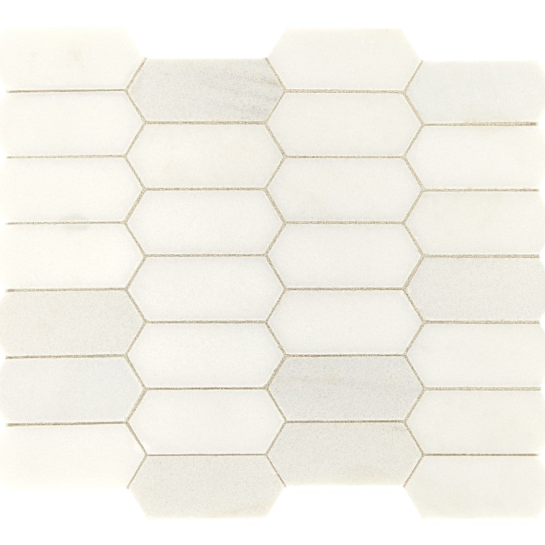 Daltile Natural Stone Marble 12" x 14" Elongated Hex Mosaic