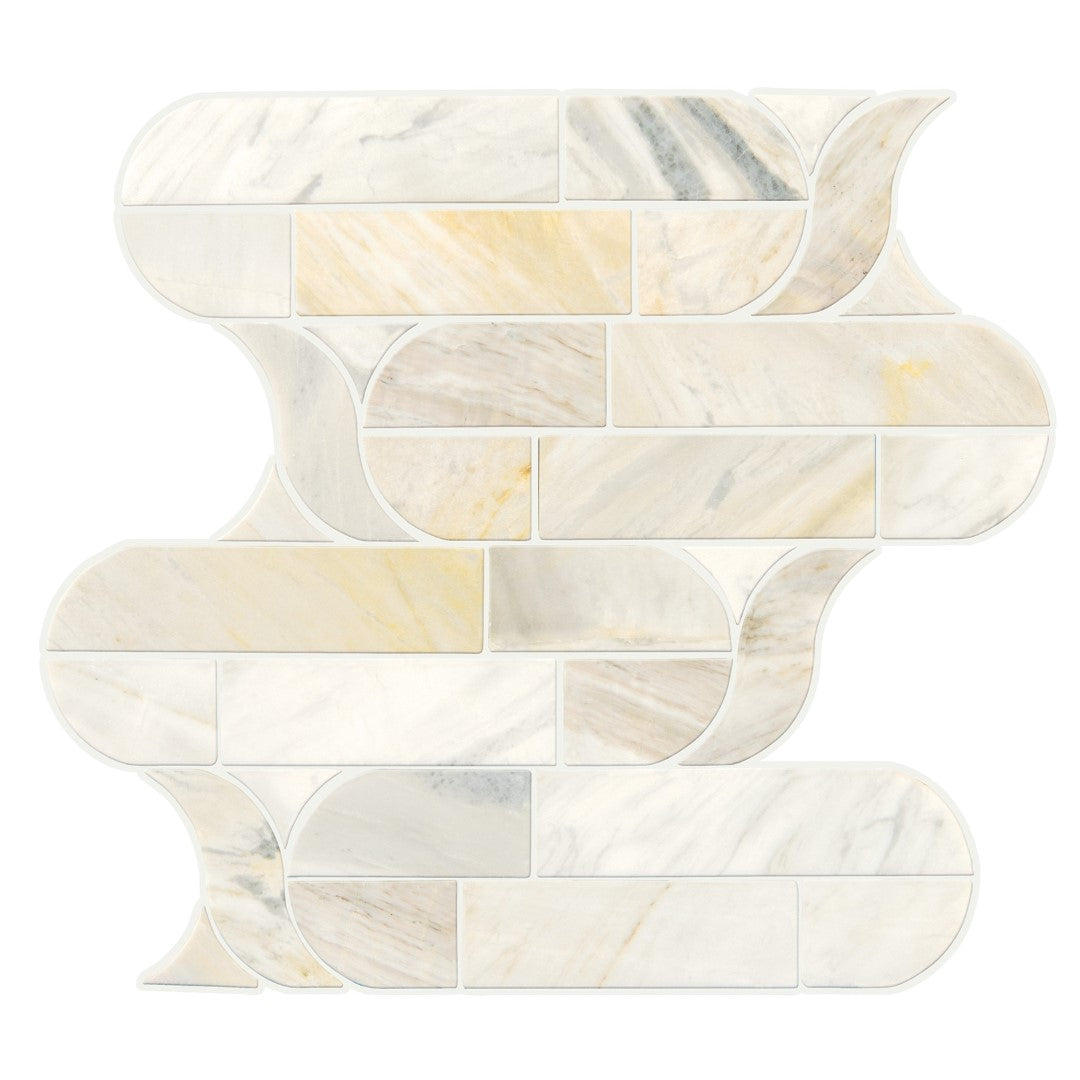 Daltile Pietra Divina 11" x 12" Rectified Mixed Natural Stone Cupola Mosaic