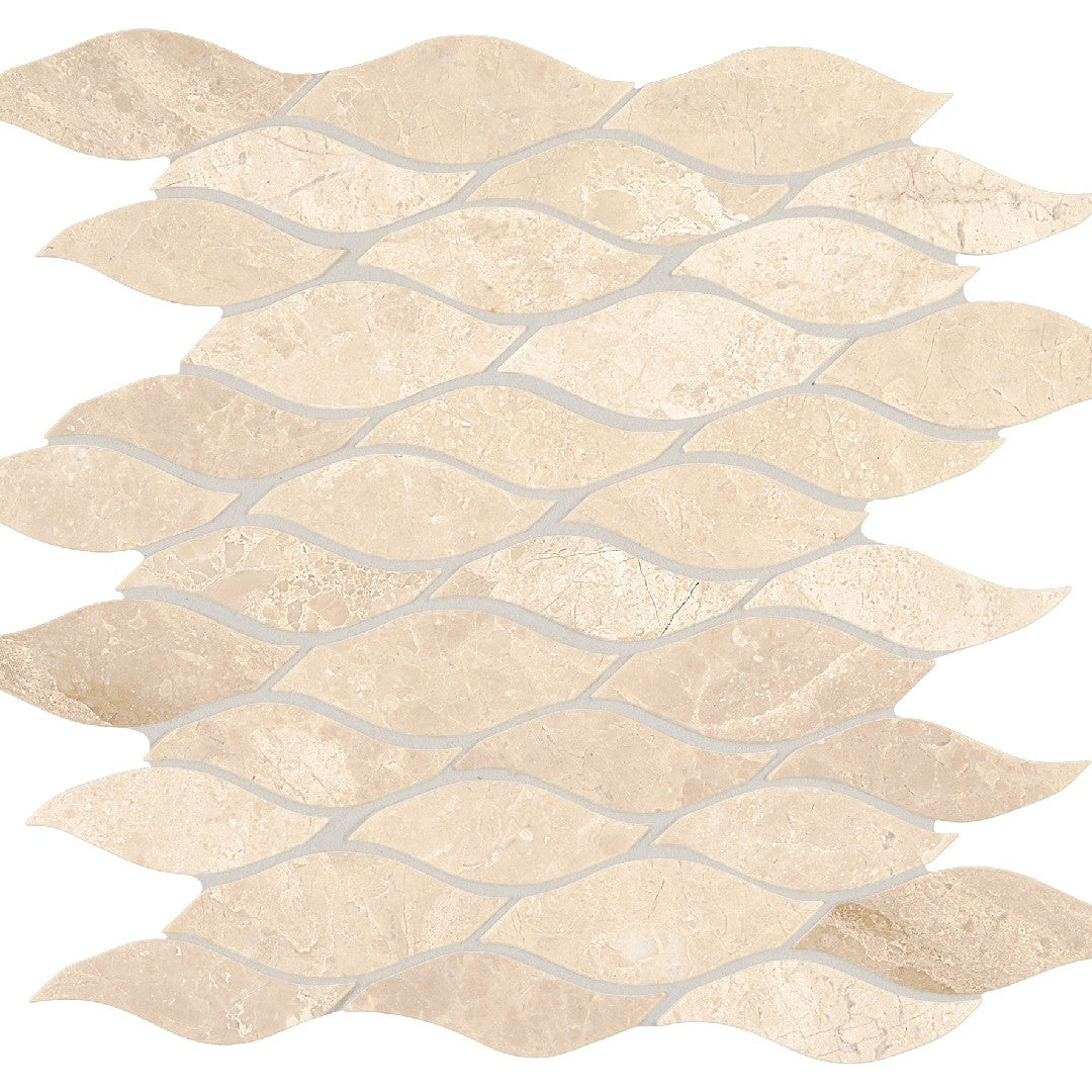 Daltile Natural Stone Marble 12" x 12" Polished Wave Mosaic