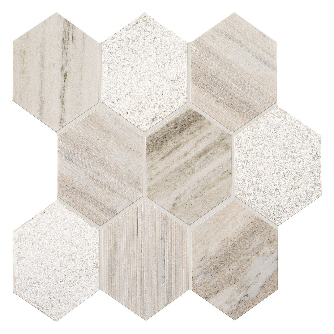 Marazzi Haven Point 12" x 14" Straight Honed Natural Stone Hexagon Mosaic