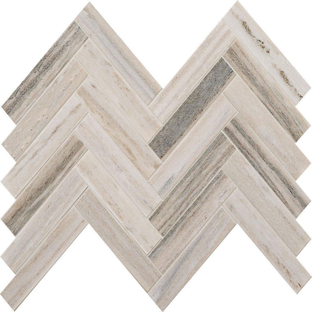 Marazzi Haven Point 15" x 17" Straight Honed Natural Stone Chevron Mosaic