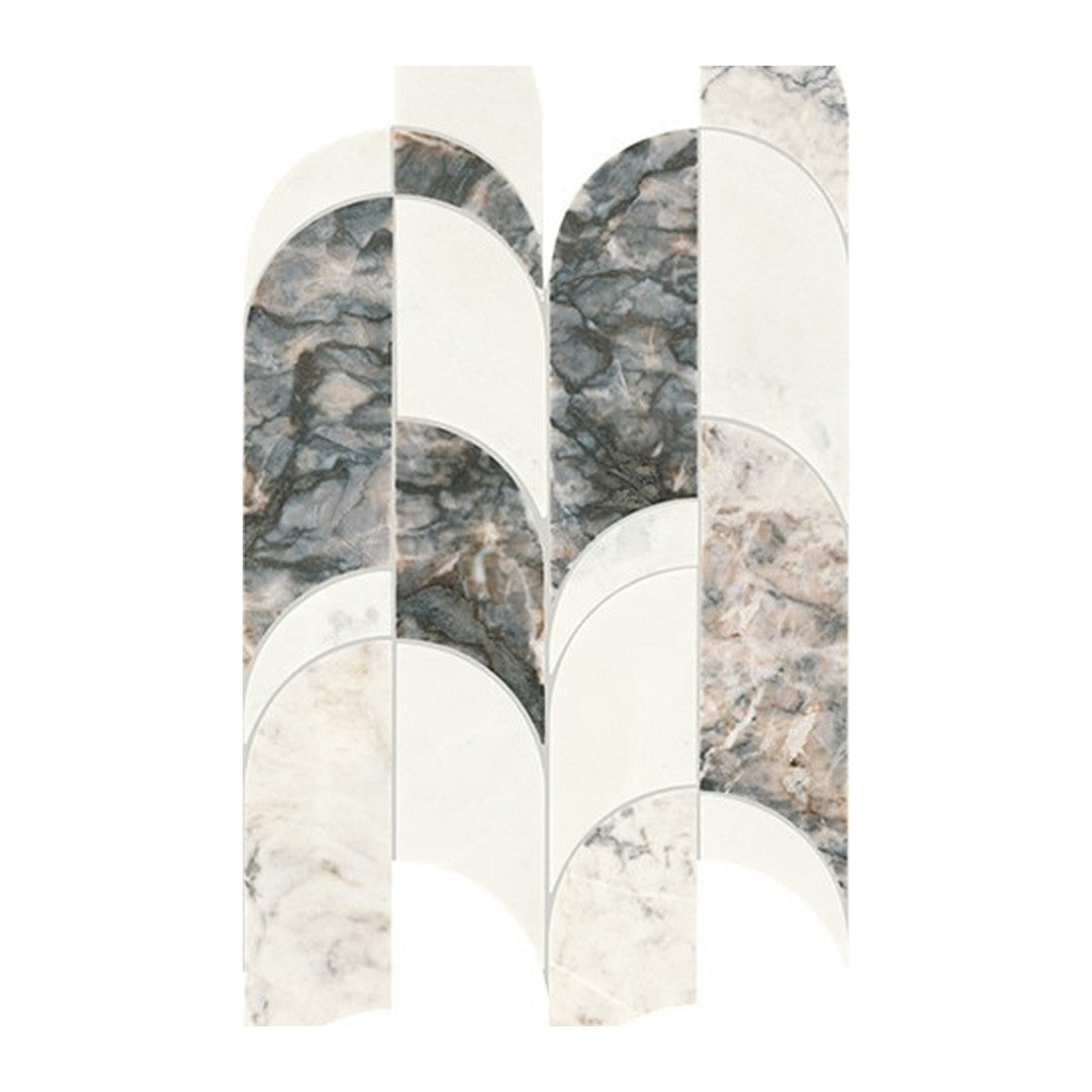 Daltile Gamma 8" x 19" Polished Natural Stone Archway Mosaic