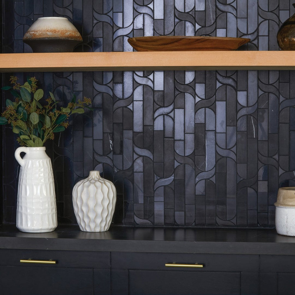 Daltile Pietra Divina Cupola marble mosaic tile from Flair Decos.