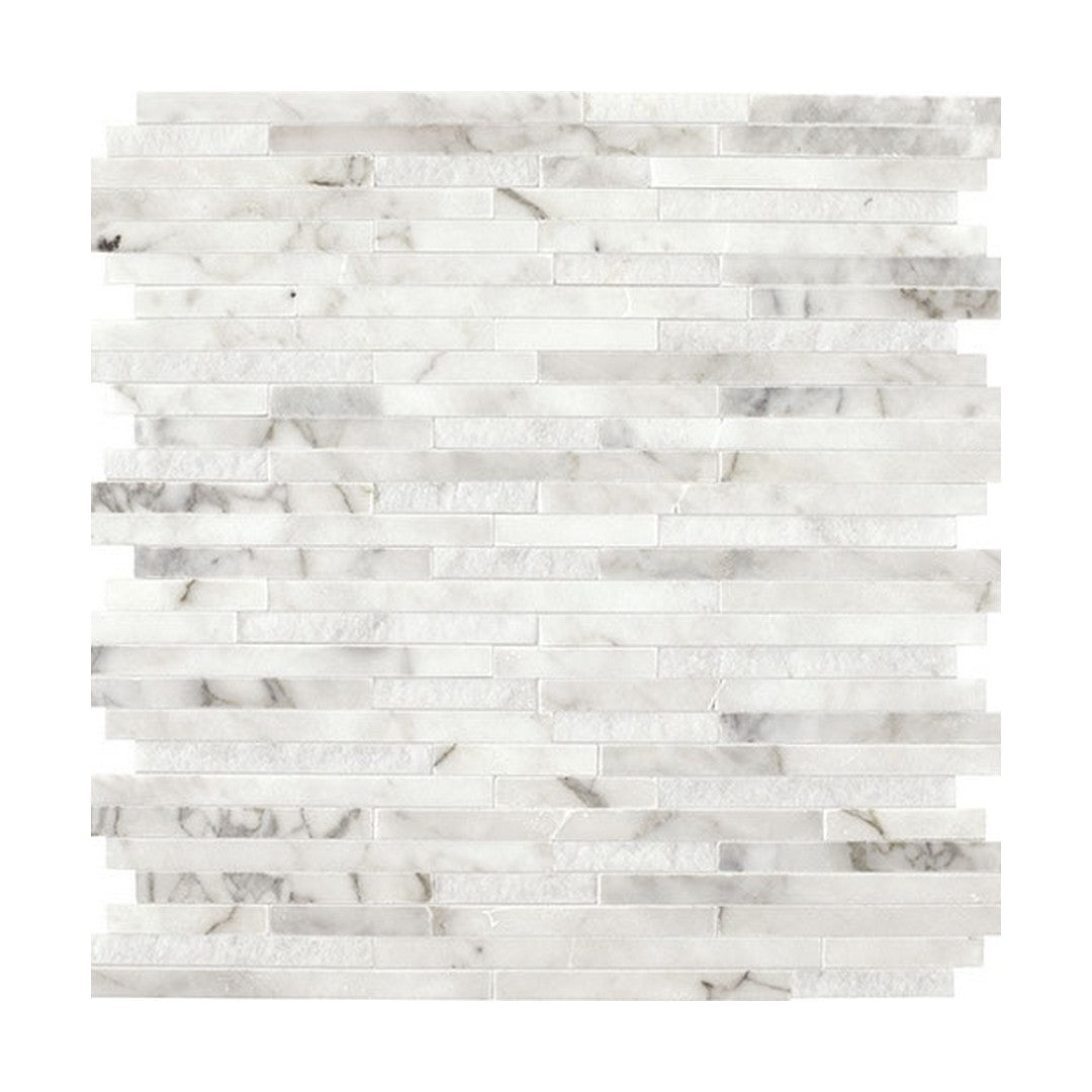 Daltile Natural Stone Marble 12" x 12" Mix 1" Random Linear Mosaic