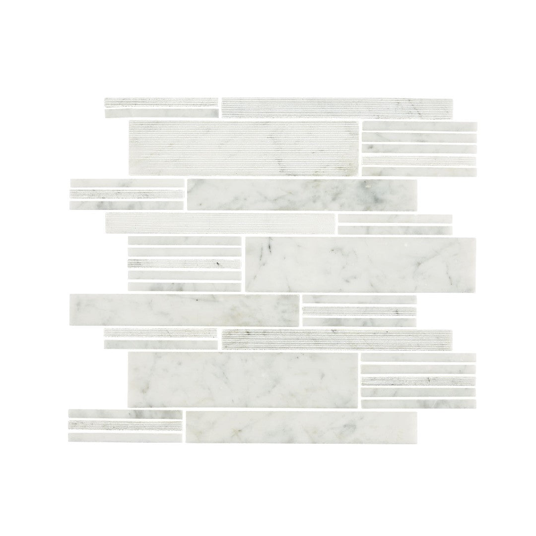 Daltile Natural Stone Marble 11" x 12" Polished Modern Linear Mosaic