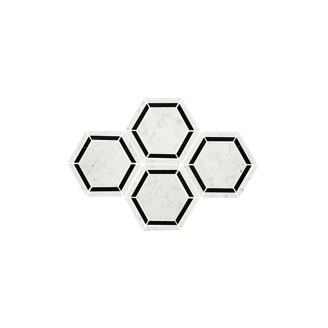 Daltile Natural Stone Marble 10" x 12" Polished 6" Hexagon Mosaic