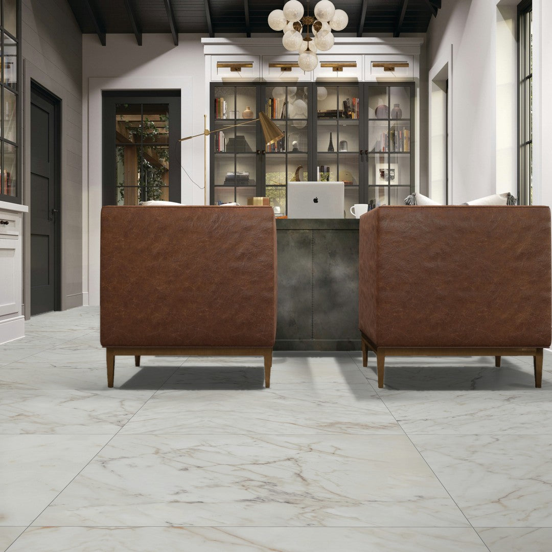 Daltile Marble Attache Lavish 32" x 32" Rectified Polished Porcelain Floor Tile