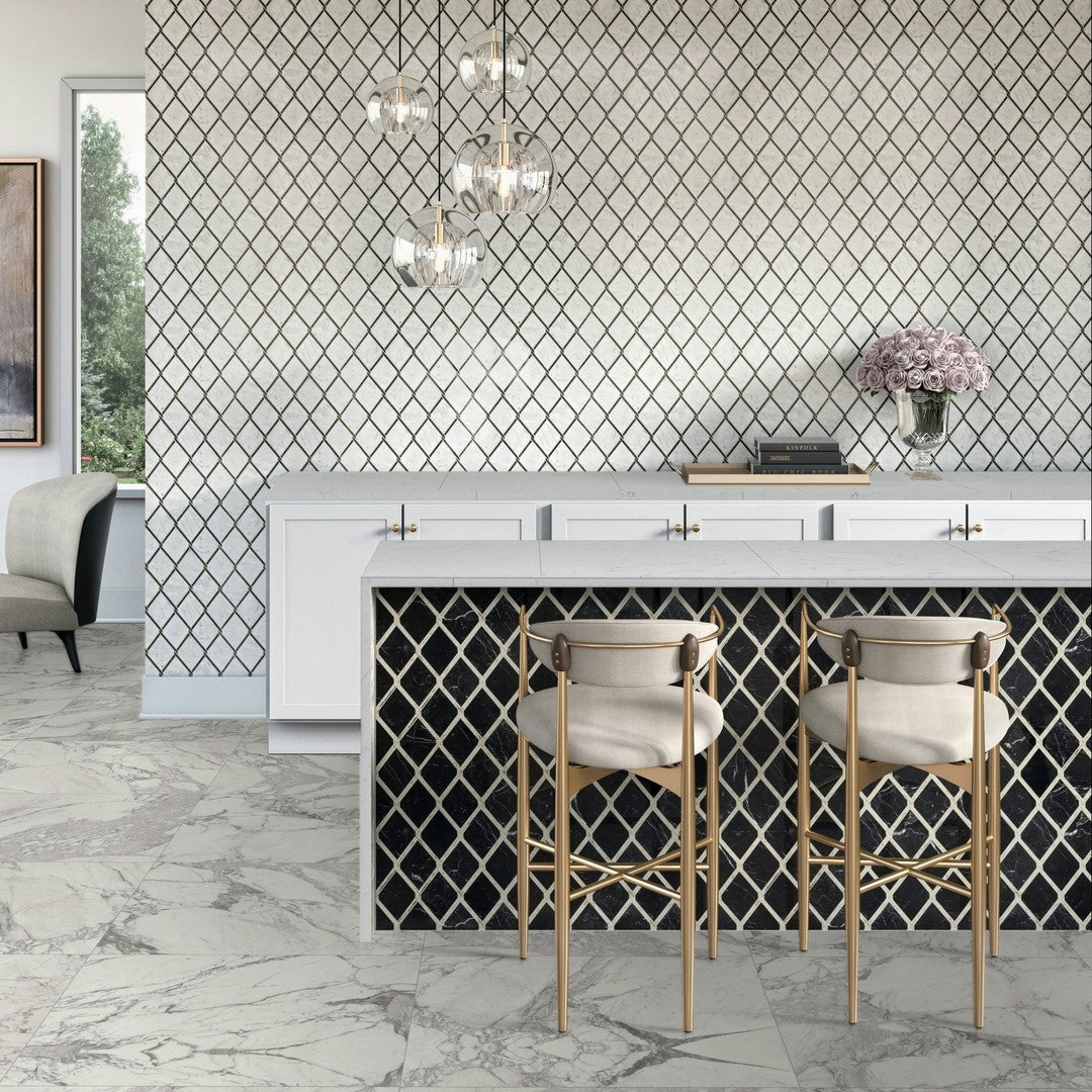 Daltile Marble Attache Lavish 32" x 32" Rectified Satin Porcelain Floor Tile