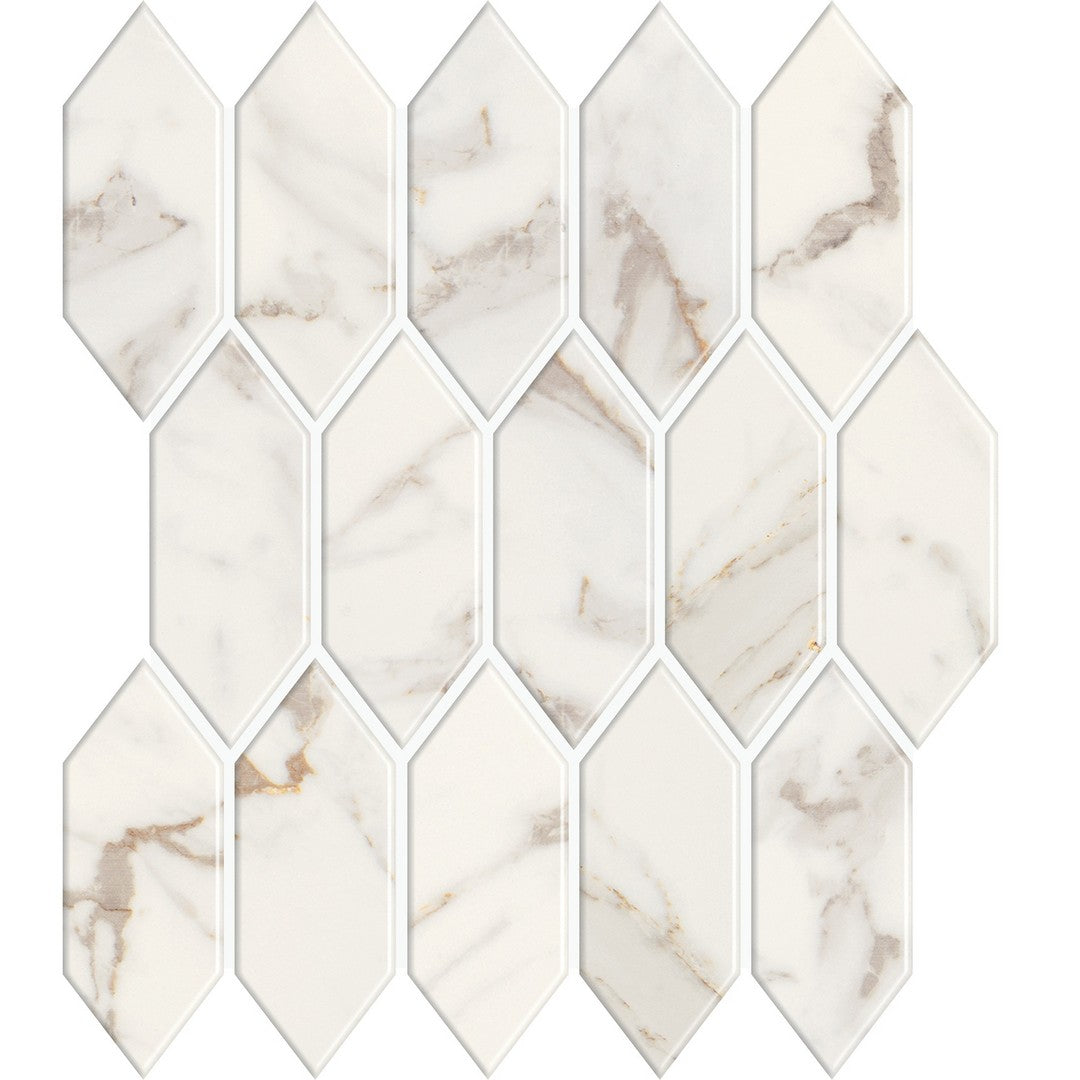 Marazzi Marble Obsession 12" x 11" Satin Porcelain Picket Mosaic